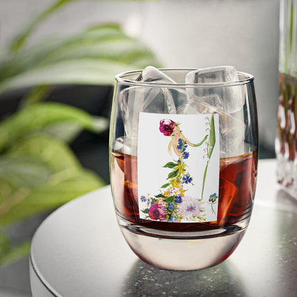 Blooming Splendor: A Floral Transformation Whiskey Glass
