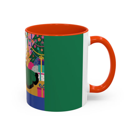 🎄🎁 The Emerald Christmas Belle Colorful Mug – Colorful Holiday Fashion Fantasy