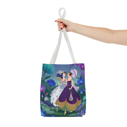 🌸☂️ The Ladies Of The Garden Promenade Tote Bag – Art Deco Floral Elegance