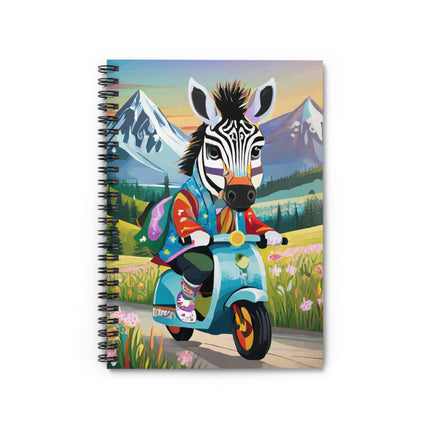 Stripes on Wheels Spiral Notebook - Ruled Line