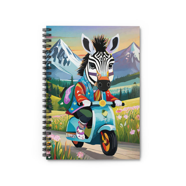 Stripes on Wheels Spiral Notebook - Ruled Line