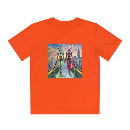 Cyber Punk Robot Models Youth Competitor Tee