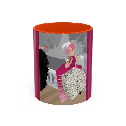 The Red Bird Colorful Mugs – Gentle Storybook Charm & Elegant Whimsy