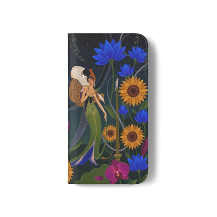 🌙🕯️ The Lady Of The Midnight Garden Flip Case – Art Deco Nocturne