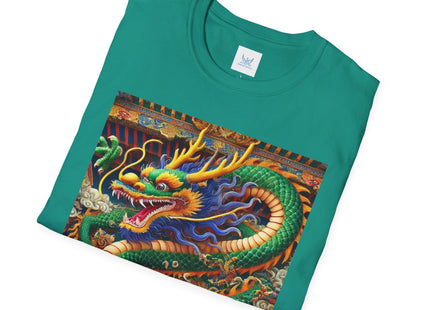 Tibetan Dragon Over Kabuki Duel Unisex Softstyle T-Shirt