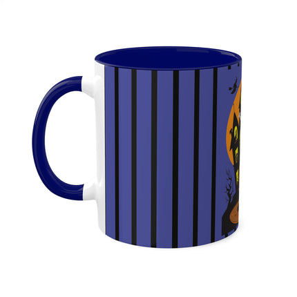 Halloween Night at the Haunted House Colorful Mugs, 11oz