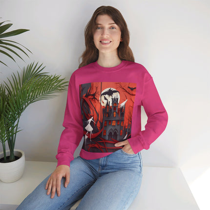 Halloween Night Scene Unisex Heavy Blend™ Crewneck Sweatshirt