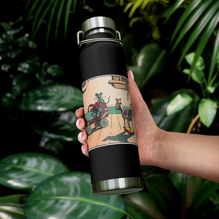 Mischievous Mice on Wheels Copper Vacuum Insulated Bottle, 22 oz