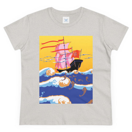 Golden Seas and Whimsical Dreams Women's Midweight Cotton Tee