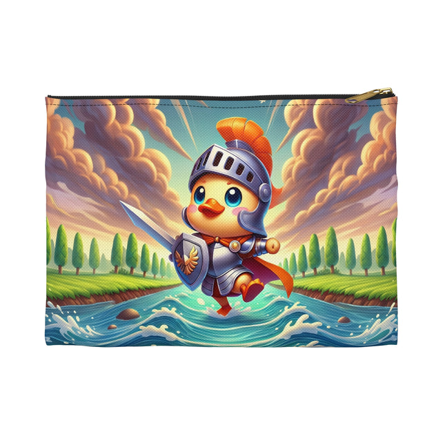 The Valiant Duck Flat Pouch – Courageous Charge & Playful Heroism