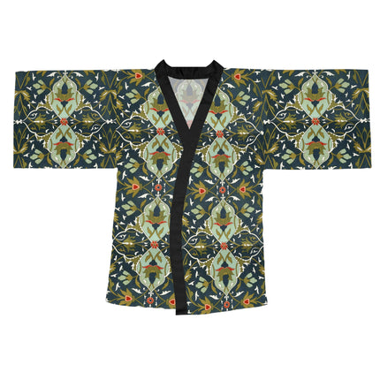 Ornamental Tiles (Pl. 10) from the Afghan Boundary Commission Long Sleeve Kimono Robe (AOP)