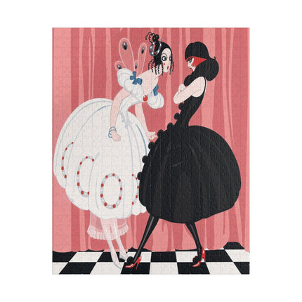 🎭🖤 The Masquerade Secret Puzzle – Art Deco Fashion Whimsy