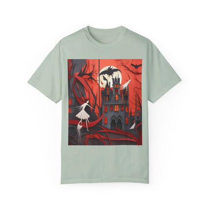Halloween Night Scene Unisex Garment-Dyed T-shirt