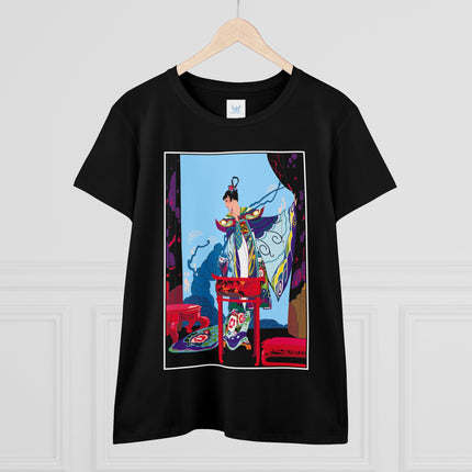 A Visual Journey by Umberto Brunelleschi Women's Midweight Cotton Tee