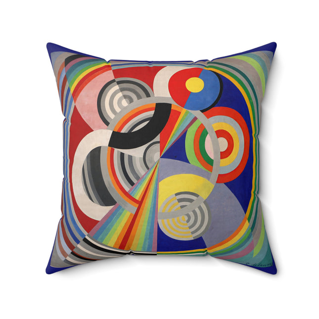 Rythme No. 1 by Robert Delaunay Spun Polyester Square Pillow