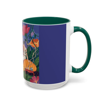 The Garden Of Quiet Reverie Colorful Mugs – Art Deco Botanical Serenity