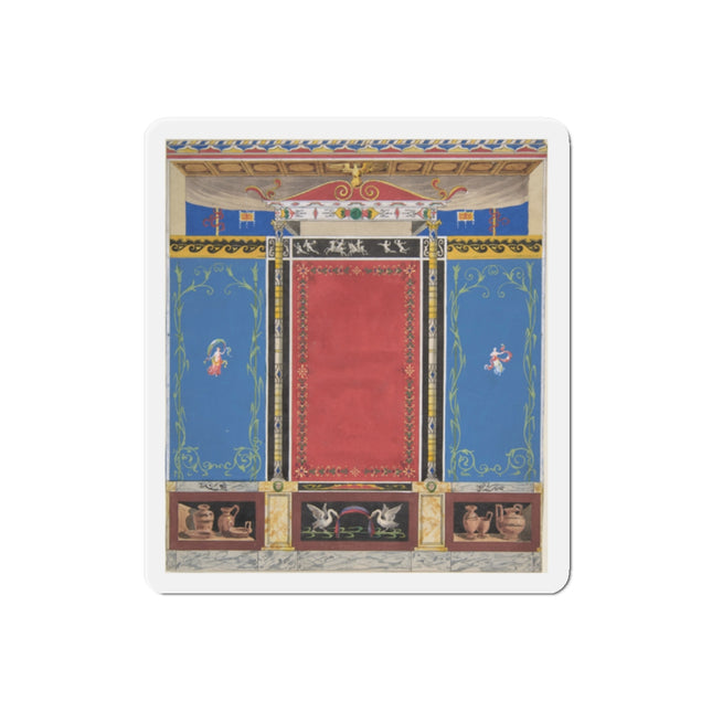 Columns with a Pair of Swans Die-Cut Magnets (5 Sizes)
