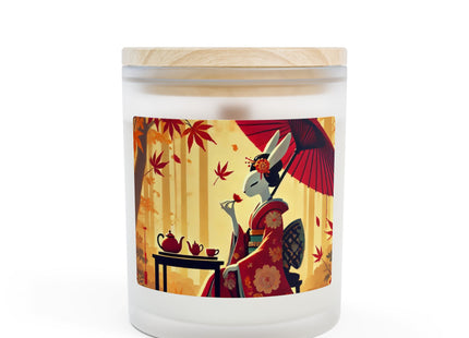 Theatrical Harvest Rabbit Frosted Glass Candle, 11oz