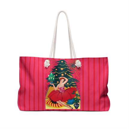 Art Deco Christmas Enchantment Weekender Bag