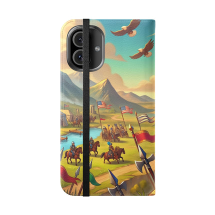 🦅⚔️ Watchful Guardian Flip Case – Courage, Leadership & Noble Adventure
