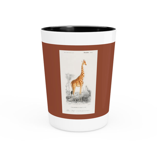 Giraffe by Charles Dessalines D' Orbigny Ceramic Shot Glass