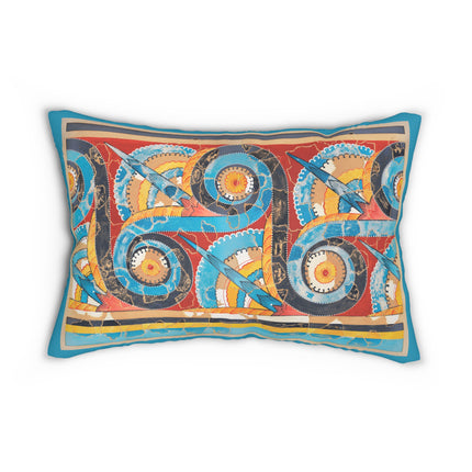 Reproduction of S-Spiral Frieze by Emile Gilliéron Spun Polyester Lumbar Pillow