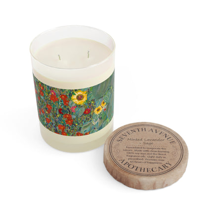 Farm Garden with Sunflowers by Gustav Klimt Scented Candle