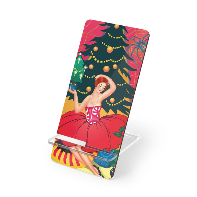 Art Deco Christmas Enchantment Mobile Display Stand for Smartphones
