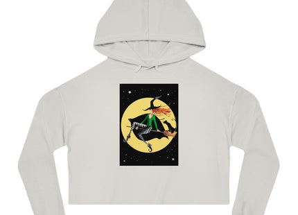 A Witch’s Moonlit Flight Women’s Cropped Hooded Sweatshirt