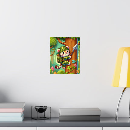 🐅🌿 Stealthy Stripes Matte Vertical Poster – Jungle Adventure & Fearless Spirit