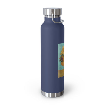 Vase with Twelve Sunflowers by Vincent Van Gogh Copper Vacuum Insulated Bottle, 22oz