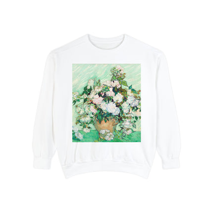 Roses by Vincent Van Gogh Unisex Garment-Dyed Sweatshirt