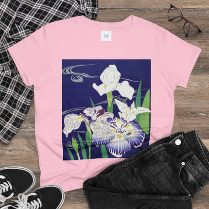 Irises by Kogyo Tsukioka Women's Midweight Cotton Tee