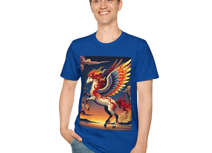 Flame-Winged Horse at Sunset Unisex Softstyle T-Shirt