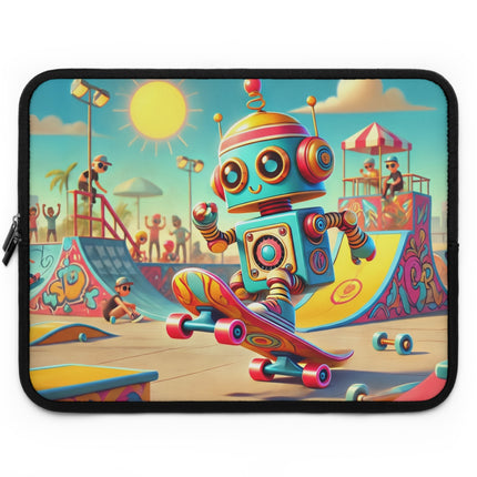 The Skate Park Robot Laptop Sleeve – Action, Energy & Retro Fun