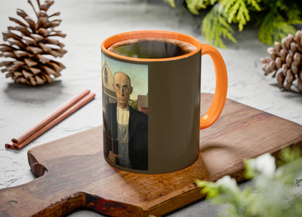 American Gothic by Grant Wood Colorful Mugs (11oz, 15oz)