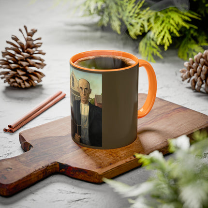 American Gothic by Grant Wood Colorful Mugs (11oz, 15oz)
