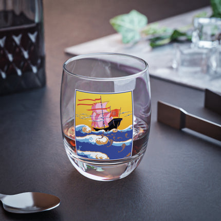 Golden Seas and Whimsical Dreams Whiskey Glass
