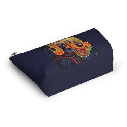 Art Deco Muse Cosmetic Bag – Elegant Poise & Golden Radiance