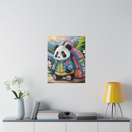 Baby Panda Matte Canvas, Stretched, 0.75"