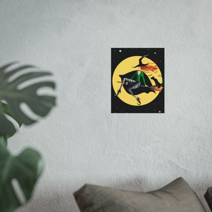 A Witch’s Moonlit Flight Fine Art Posters
