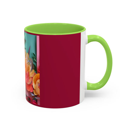 Peonies in Full Bloom Colorful Mugs (11oz, 15oz)