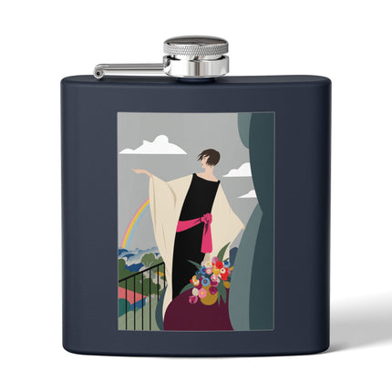 Rainbow Reverie Stainless Steel Flask – Elegant Renewal & Serene Beauty