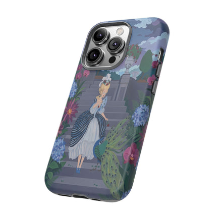🦚🌸 The Peacock Garden Terrace Phone Case – Art Deco Floral Elegance