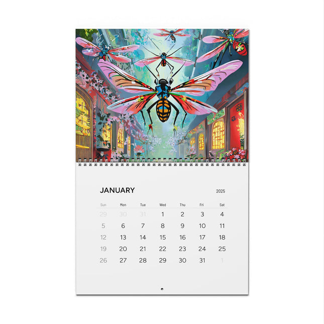 Neon Beasts: A Cyberpunk Odyssey Wall Calendars (2025)