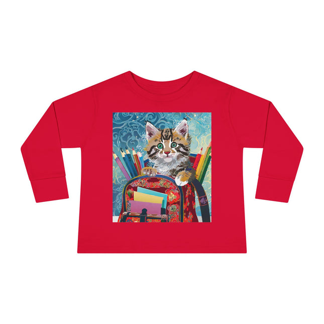 Whiskered Wanderings Toddler Long Sleeve Tee