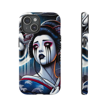 Geisha’s Black Ink Tears Phone Cases