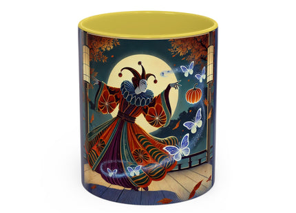 Court Magician with Ghost Butterflies Colorful Mugs (11oz, 15oz)