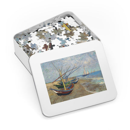 Fishing Boats on the Beach at Saintes-Maries by Vincent Van Gogh Puzzle (110, 252, 500-Piece)