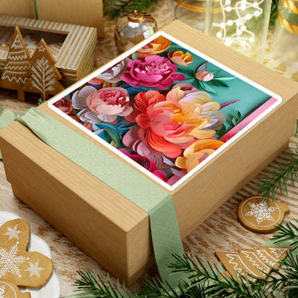 Peonies in Full Bloom Kiss-Cut Stickers (4 Sizes)